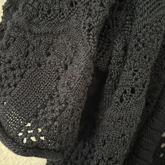 Women’s Plus Size JM Collection Knit Open Cardigan, Black - Picture 2 of 4